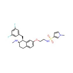 CN[C@@H]1CCc2ccc(OCCNS(=O)(=O)c3ccn(C)c3)cc2[C@@H]1Cc1cc(F)cc(F)c1 ZINC000142017460