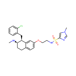 CN[C@@H]1CCc2ccc(OCCNS(=O)(=O)c3cn(C)cn3)cc2[C@@H]1Cc1ccccc1Cl ZINC000143249726