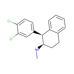CN[C@@H]1CCc2ccccc2[C@@H]1c1ccc(Cl)c(Cl)c1 ZINC000066104721