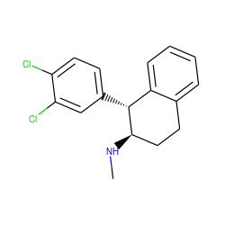 CN[C@@H]1CCc2ccccc2[C@H]1c1ccc(Cl)c(Cl)c1 ZINC000066104723