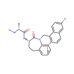 CN[C@H](C)C(=O)N[C@H]1CCc2ccccc2N(Cc2c(OC)ccc3cc(Br)ccc23)C1=O ZINC000096285032