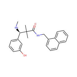 CN[C@H](c1cccc(O)c1)C(C)(C)C(=O)NCc1cccc2ccccc12 ZINC000000589926