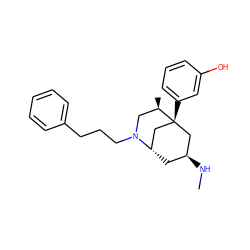 CN[C@H]1C[C@H]2C[C@@](c3cccc(O)c3)(C1)[C@H](C)CN2CCCc1ccccc1 ZINC000103292753