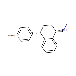 CN[C@H]1CC[C@@H](c2ccc(Br)cc2)c2ccccc21 ZINC000029325305