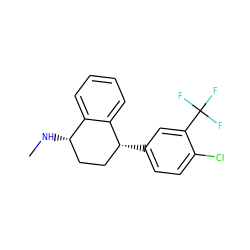 CN[C@H]1CC[C@@H](c2ccc(Cl)c(C(F)(F)F)c2)c2ccccc21 ZINC000029318561