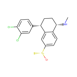 CN[C@H]1CC[C@@H](c2ccc(Cl)c(Cl)c2)c2cc([S@@+](C)[O-])ccc21 ZINC000028571960