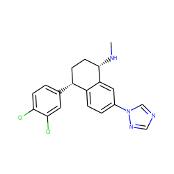 CN[C@H]1CC[C@@H](c2ccc(Cl)c(Cl)c2)c2ccc(-n3cncn3)cc21 ZINC000028571472