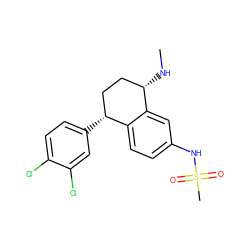 CN[C@H]1CC[C@@H](c2ccc(Cl)c(Cl)c2)c2ccc(NS(C)(=O)=O)cc21 ZINC000028571531