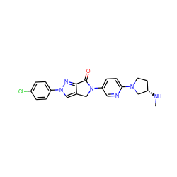 CN[C@H]1CCN(c2ccc(N3Cc4cn(-c5ccc(Cl)cc5)nc4C3=O)cn2)C1 ZINC000118222702