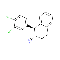 CN[C@H]1CCc2ccccc2[C@@H]1c1ccc(Cl)c(Cl)c1 ZINC000066260098