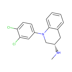 CN[C@H]1Cc2ccccc2N(c2ccc(Cl)c(Cl)c2)C1 ZINC000066101919