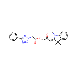 CN1/C(=C\C(=O)COC(=O)Cn2nnc(-c3ccccc3)n2)C(C)(C)c2ccccc21 ZINC000032704537