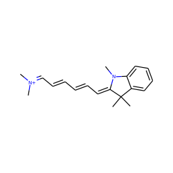 CN1/C(=C\C=C\C=C\C=[N+](C)C)C(C)(C)c2ccccc21 ZINC000015961432