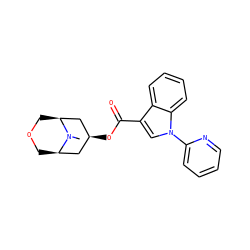 CN1[C@@H]2COC[C@H]1C[C@@H](OC(=O)c1cn(-c3ccccn3)c3ccccc13)C2 ZINC001772639363