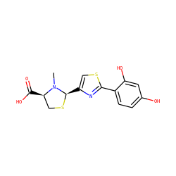 CN1[C@H](C(=O)O)CS[C@@H]1c1csc(-c2ccc(O)cc2O)n1 ZINC000103234734