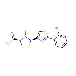 CN1[C@H](C(=O)O)CS[C@@H]1c1csc(-c2ccccc2O)n1 ZINC000103234725