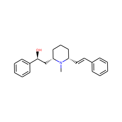 CN1[C@H](C[C@H](O)c2ccccc2)CCC[C@@H]1/C=C/c1ccccc1 ZINC000013800797