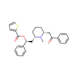 CN1[C@H](C[C@H](OC(=O)c2cccs2)c2ccccc2)CCC[C@@H]1CC(=O)c1ccccc1 ZINC000045386122