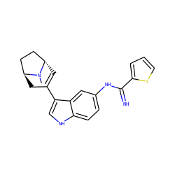 CN1[C@H]2C=C(c3c[nH]c4ccc(NC(=N)c5cccs5)cc34)C[C@H]1CC2 ZINC000115284848