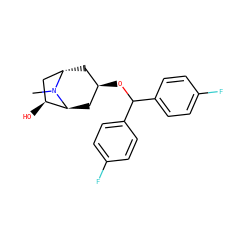 CN1[C@H]2C[C@H](OC(c3ccc(F)cc3)c3ccc(F)cc3)C[C@H]1C[C@@H]2O ZINC000100877638