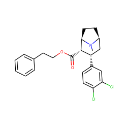 CN1[C@H]2CC[C@@H]1[C@@H](C(=O)OCCc1ccccc1)[C@@H](c1ccc(Cl)c(Cl)c1)C2 ZINC000013523247