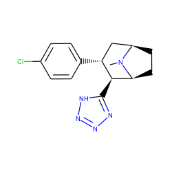 CN1[C@H]2CC[C@@H]1C[C@@H](c1ccc(Cl)cc1)[C@@H]2c1nnn[nH]1 ZINC000026653270