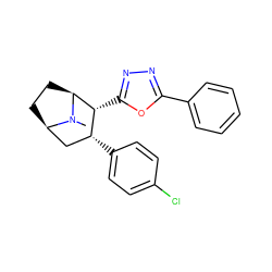 CN1[C@H]2CC[C@@H]1C[C@@H](c1ccc(Cl)cc1)[C@H]2c1nnc(-c2ccccc2)o1 ZINC000026663289