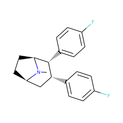 CN1[C@H]2CC[C@@H]1C[C@@H](c1ccc(F)cc1)[C@H]2c1ccc(F)cc1 ZINC000087634382