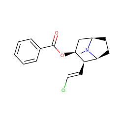 CN1[C@H]2CC[C@@H]1C[C@H](OC(=O)c1ccccc1)[C@@H]2/C=C/Cl ZINC000027548432