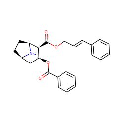 CN1[C@H]2CC[C@@H]1C[C@H](OC(=O)c1ccccc1)[C@@H]2C(=O)OC/C=C/c1ccccc1 ZINC000029204911