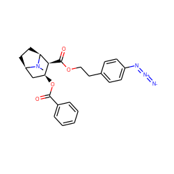 CN1[C@H]2CC[C@@H]1C[C@H](OC(=O)c1ccccc1)[C@@H]2C(=O)OCCc1ccc(N=[N+]=[N-])cc1 ZINC000029206611