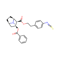 CN1[C@H]2CC[C@@H]1C[C@H](OC(=O)c1ccccc1)[C@@H]2C(=O)OCCc1ccc(N=C=S)cc1 ZINC000029206615