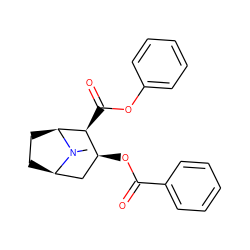 CN1[C@H]2CC[C@@H]1C[C@H](OC(=O)c1ccccc1)[C@@H]2C(=O)Oc1ccccc1 ZINC000029205998