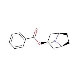 CN1[C@H]2CC[C@@H]1C[C@H](OC(=O)c1ccccc1)C2 ZINC000100008865