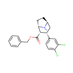 CN1[C@H]2CC[C@H]1[C@@H](C(=O)OCc1ccccc1)[C@@H](c1ccc(Cl)c(Cl)c1)C2 ZINC000253756835