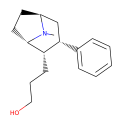 CN1[C@H]2CC[C@H]1[C@@H](CCCO)[C@@H](c1ccccc1)C2 ZINC000253691530