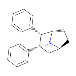 CN1[C@H]2CC[C@H]1[C@@H](c1ccccc1)[C@@H](c1ccccc1)C2 ZINC000100378704