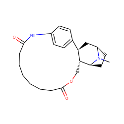 CN1[C@H]2CC[C@H]1[C@@H]1COC(=O)CCCCCCC(=O)Nc3ccc(cc3)[C@H]1C2 ZINC000253677954