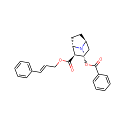 CN1[C@H]2CC[C@H]1[C@H](C(=O)OC/C=C/c1ccccc1)[C@@H](OC(=O)c1ccccc1)C2 ZINC000253641796