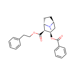 CN1[C@H]2CC[C@H]1[C@H](C(=O)OCCc1ccccc1)[C@H](OC(=O)c1ccccc1)C2 ZINC000169347334