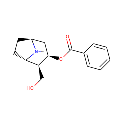 CN1[C@H]2CC[C@H]1[C@H](CO)[C@H](OC(=O)c1ccccc1)C2 ZINC000169372097