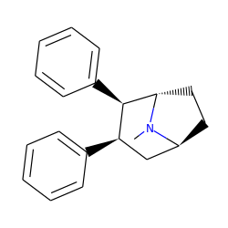 CN1[C@H]2CC[C@H]1[C@H](c1ccccc1)[C@H](c1ccccc1)C2 ZINC000100791344