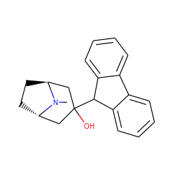 CN1[C@H]2CC[C@H]1CC(O)(C1c3ccccc3-c3ccccc31)C2 ZINC000101060108