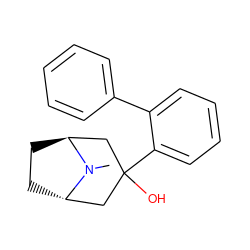 CN1[C@H]2CC[C@H]1CC(O)(c1ccccc1-c1ccccc1)C2 ZINC000101033258