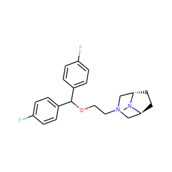 CN1[C@H]2CC[C@H]1CN(CCOC(c1ccc(F)cc1)c1ccc(F)cc1)C2 ZINC000100870094