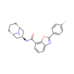 CN1[C@H]2CCC[C@@H]1C[C@@H](NC(=O)c1cccc3nc(-c4ccc(F)cc4)oc13)C2 ZINC000103267894