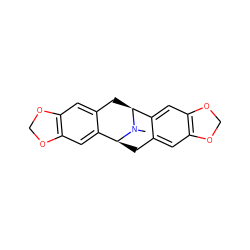 CN1[C@H]2Cc3cc4c(cc3[C@@H]1Cc1cc3c(cc12)OCO3)OCO4 ZINC000027865962