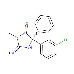 CN1C(=N)N[C@](c2ccccc2)(c2cccc(Cl)c2)C1=O ZINC000045290655