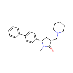 CN1C(=O)[C@@H](CN2CCCCC2)C[C@H]1c1ccc(-c2ccccc2)cc1 ZINC000040872393