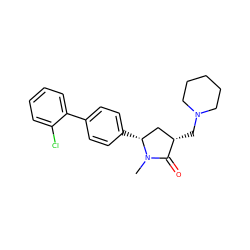 CN1C(=O)[C@@H](CN2CCCCC2)C[C@H]1c1ccc(-c2ccccc2Cl)cc1 ZINC000040393203